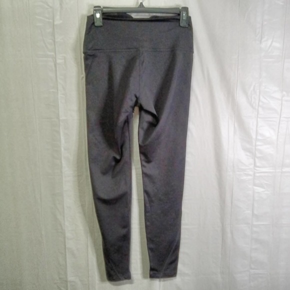 Pink Cozy High Waist Lace-Up Legging Solid Black Full Length Fleece Lined Size M - Picture 4 of 7